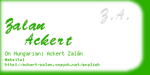 zalan ackert business card